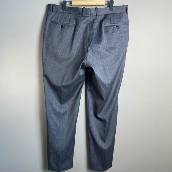 Balmier Fashion Men's‎ Silver/Gray Wool/Silk Blend Dress Pant - Picture 5 of 15